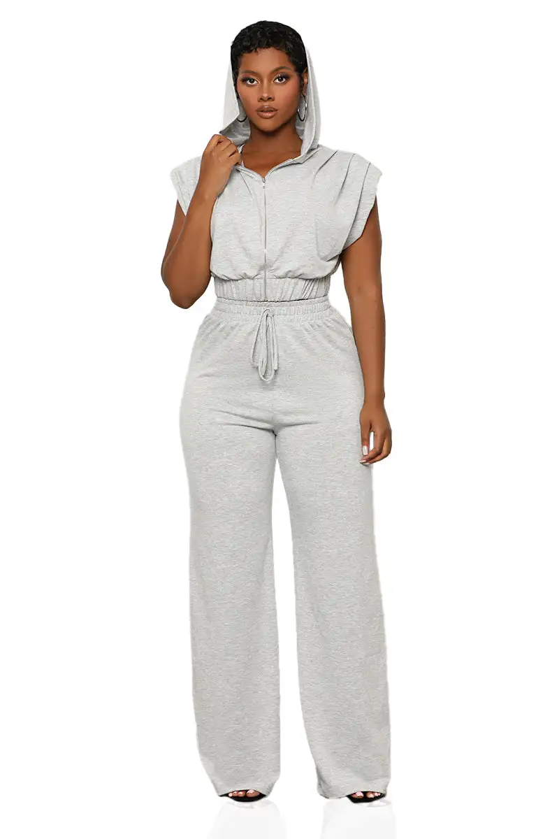 Running Errands Pants Set (Grey)-FINAL SALE