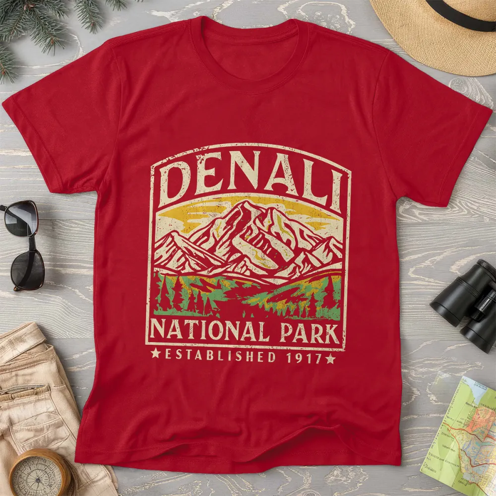 Denali National Park Vintage Crewneck T-Shirt