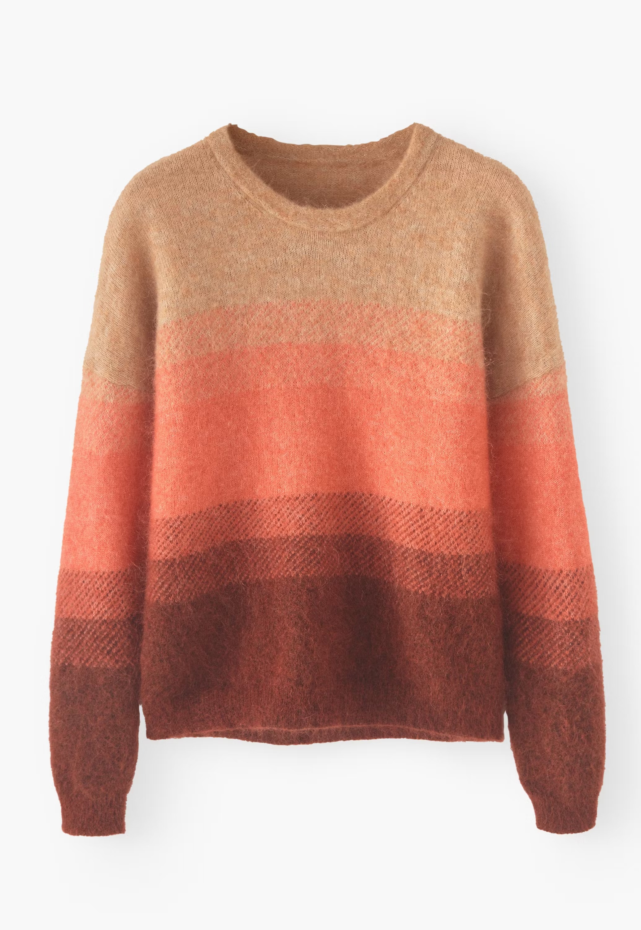 Striped ombre sweater
Mohair & merino wool blend