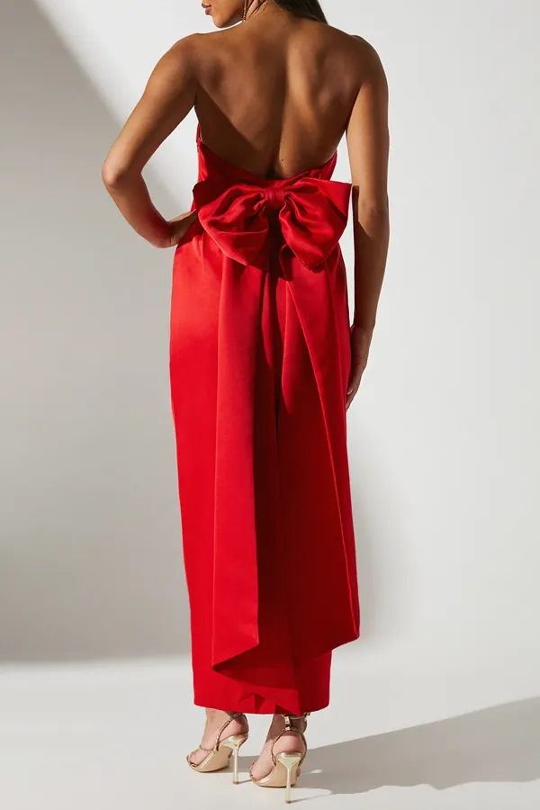 Statement Bow Black Tie Gown