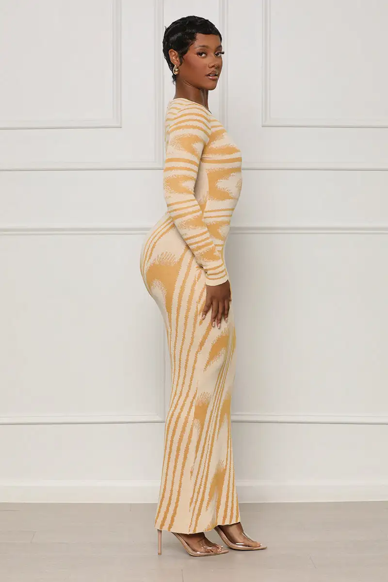 Sweet Attraction Abstract Dress (Yellow Multi)- FINAL SALE
