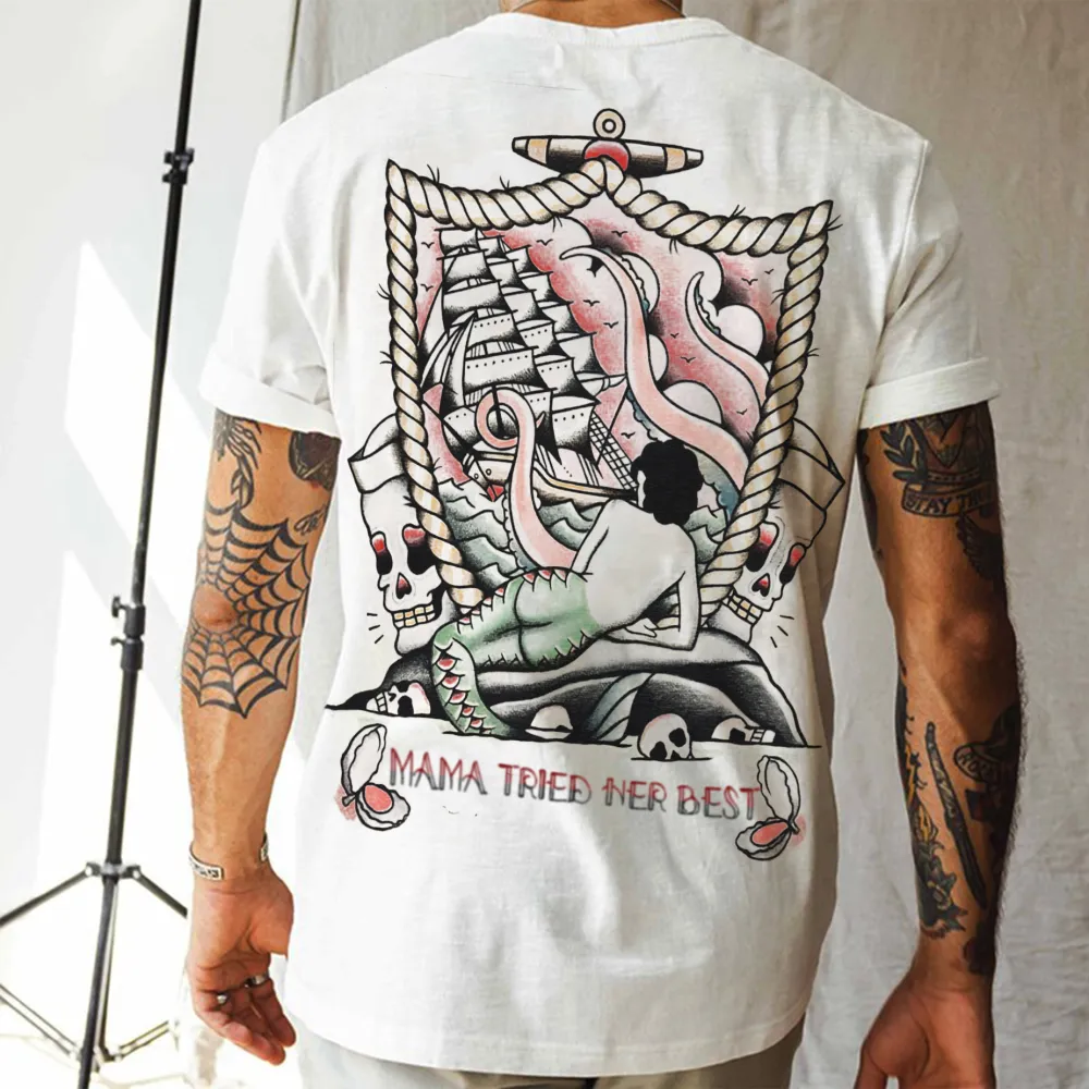 MAMA tried her best mermaid t-shirt designer