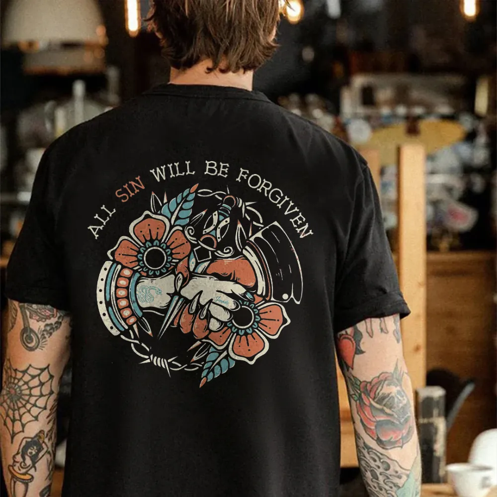All Sin Will Be Forgiven Print Men's T-Shirt