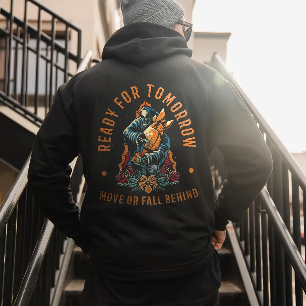Ready For Tomorrow Skull Print Men's Hoodie