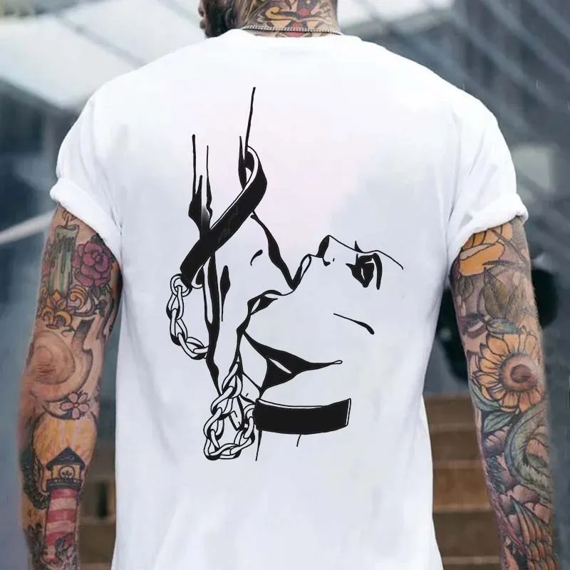 Play With My Tongue Printed Men's T-shirt