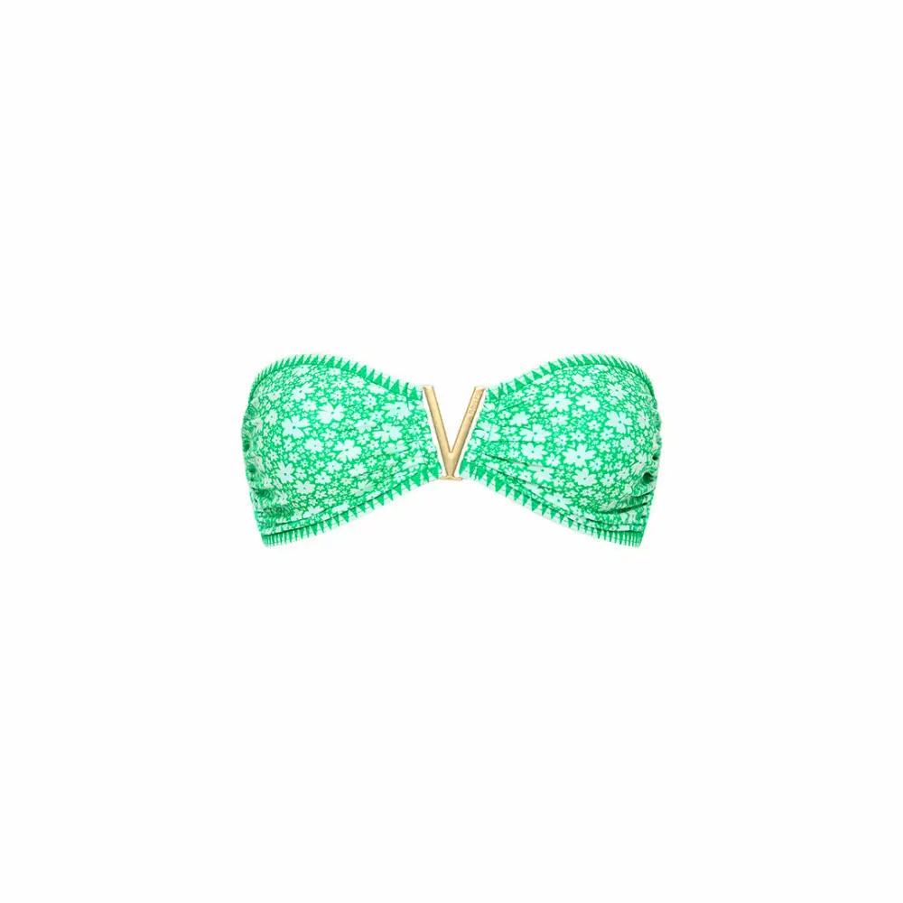 Mega V Strapless Bandeau Bikini Top - Tequila Spritz