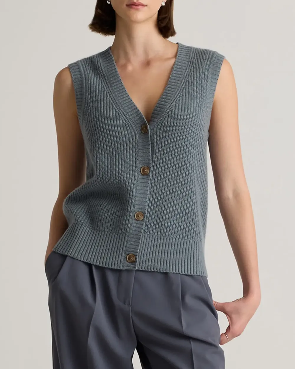 Sleeveless Fisherman Sweater Vest