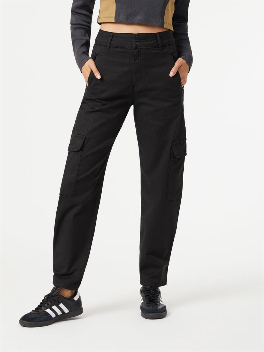 Elsie Cargo Black Pants