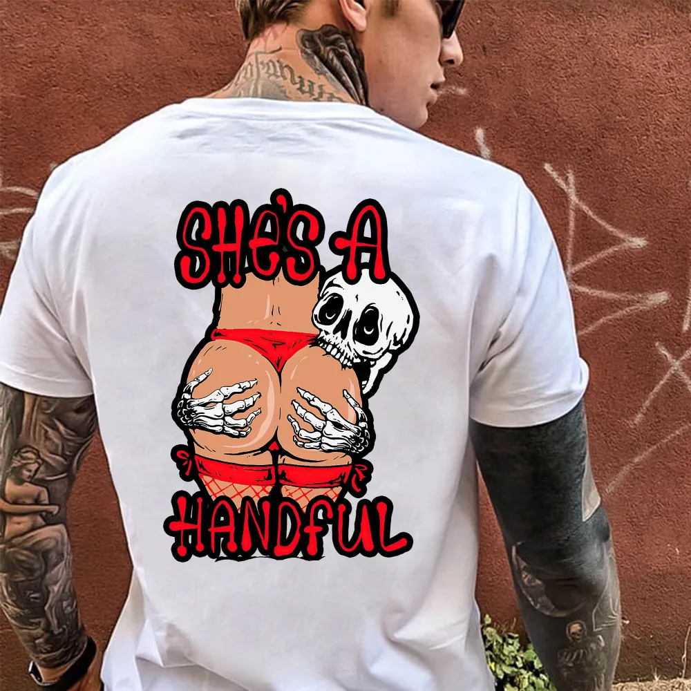 She's A Handful Printed Men's T-shirt