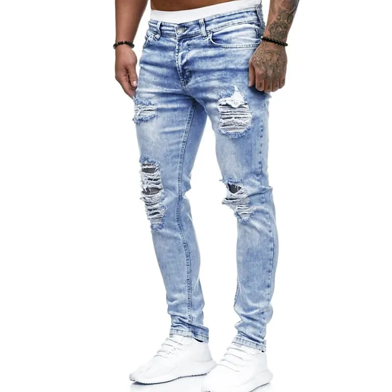 Men's Stylish Sporty Casual Sporty Streetwear Comfort Jeans Trousers Denim Daily Sports Pants