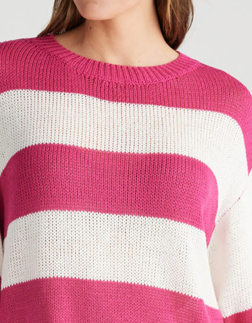 Driftwood Knit - Pink/White