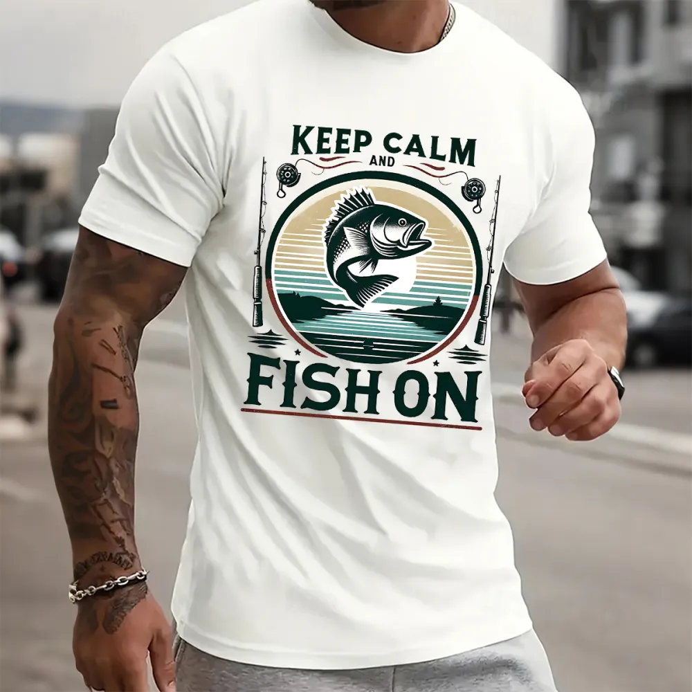 Keep Calm Fish On T-Shirt