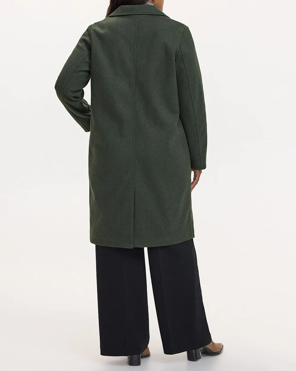 Long Coat with Two-Button Closure