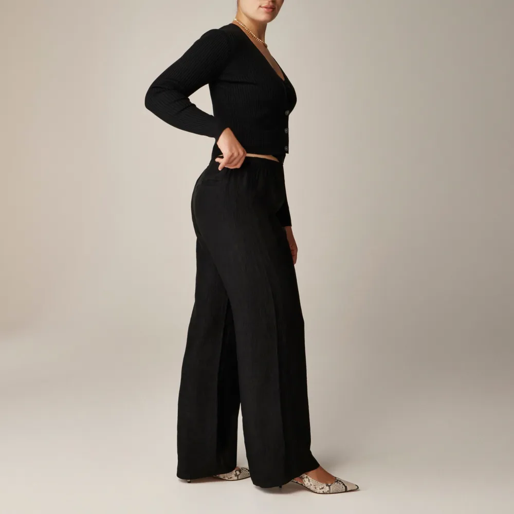 Stratus pant in textured satin