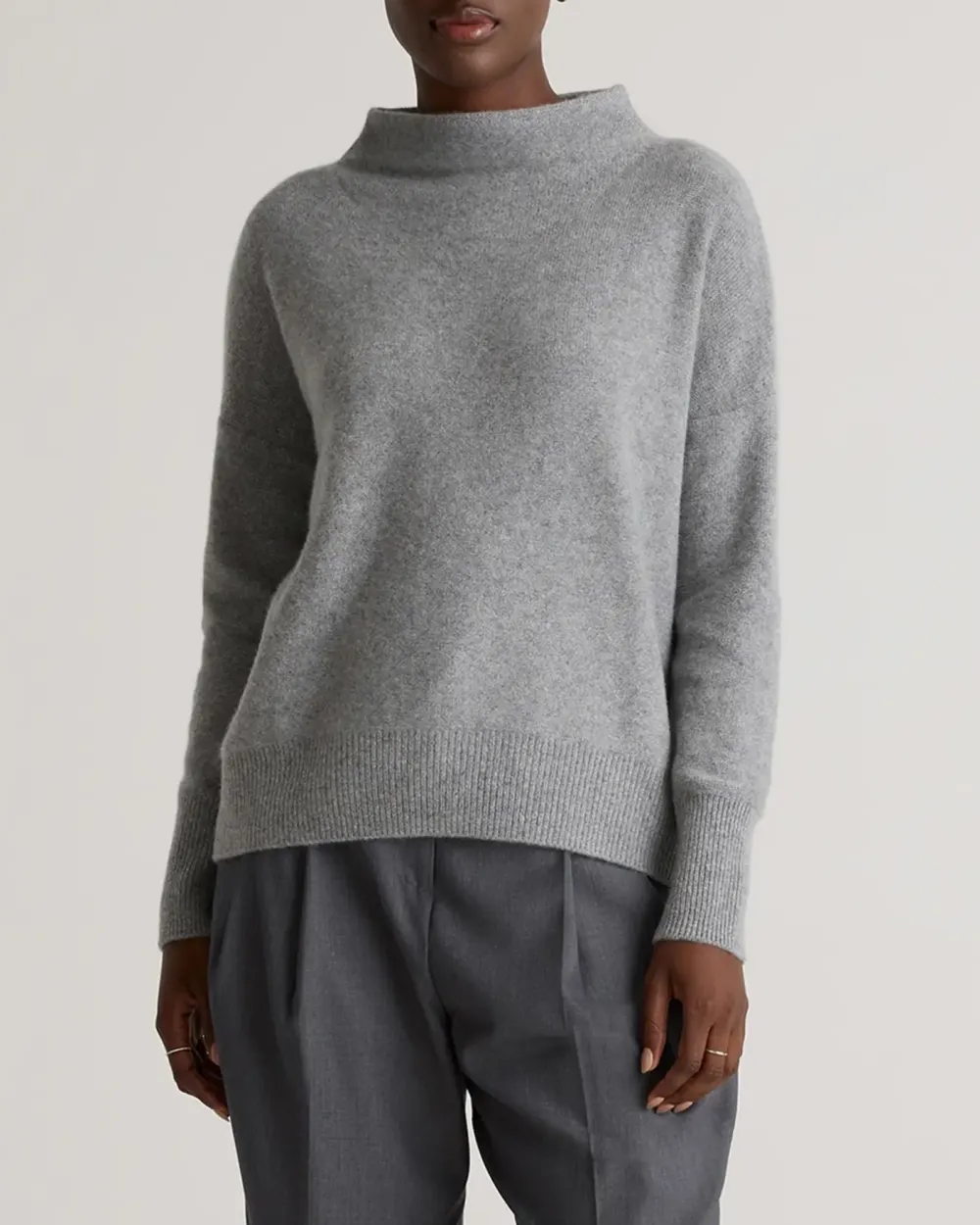 Funnel Neck Mongolian Cashmere Sweater