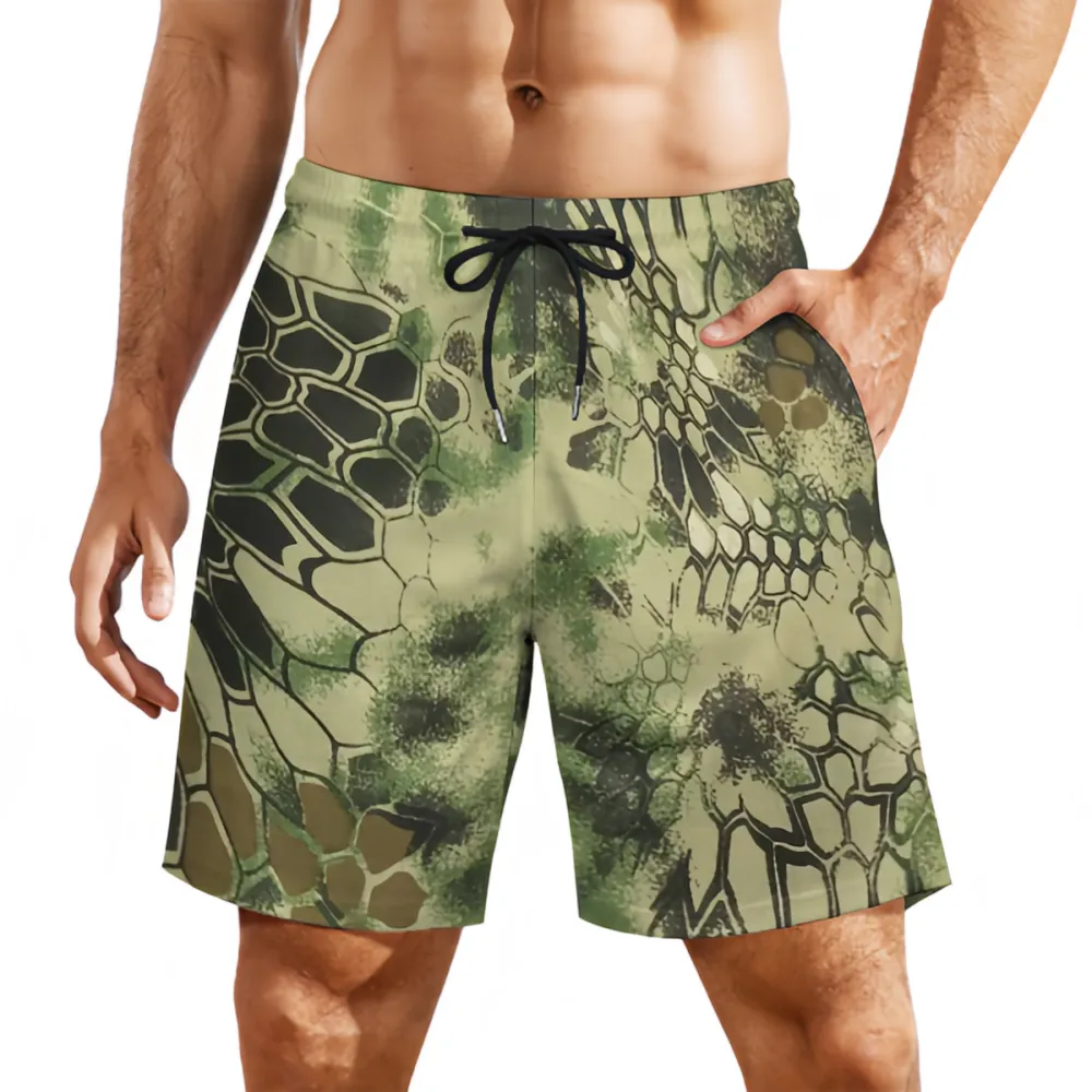 Various Colors Snake Print Fashionable Sports Beach Shorts