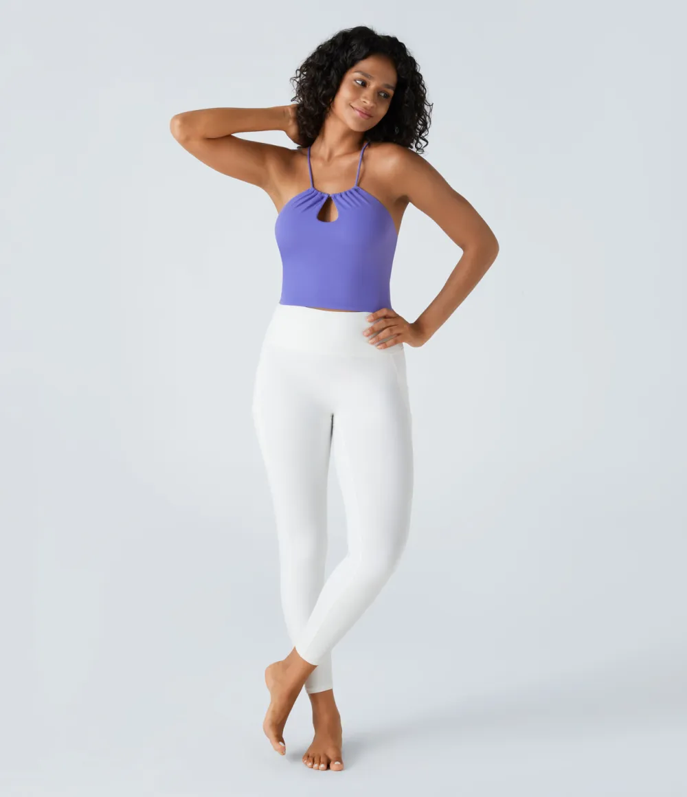 Backless Crisscross Cut Out Yoga Cami Top