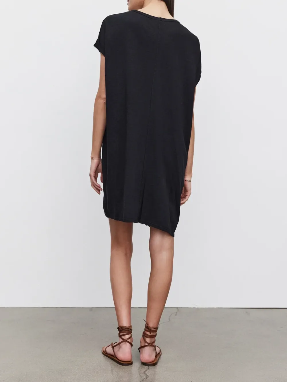 Hanna Crew Neck Black Dress