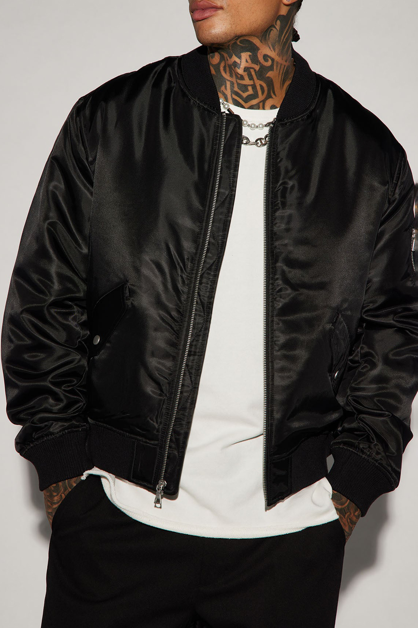 Classic Bomber Jacket - Black