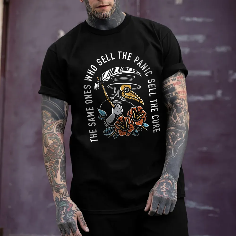 The Same Ones Who Sell The Panic Sell The Cure Printed Men's T-shirt