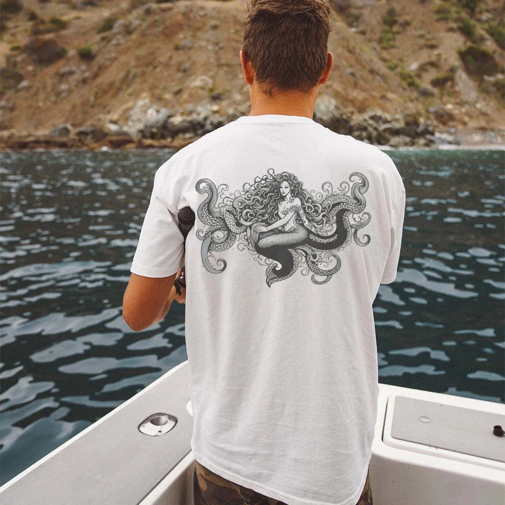 Ocean Medusa Printed Men's T-shirt