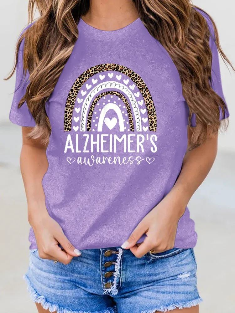 Women'S Alzheimer'S Awareness Round-Neck T-Shirt