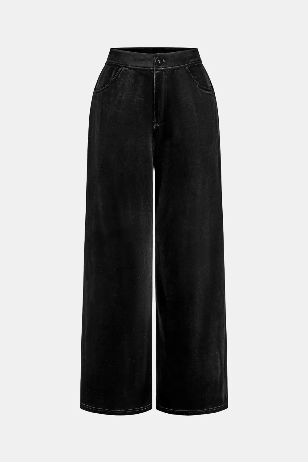 Midnight Black Wide Leg Trousers