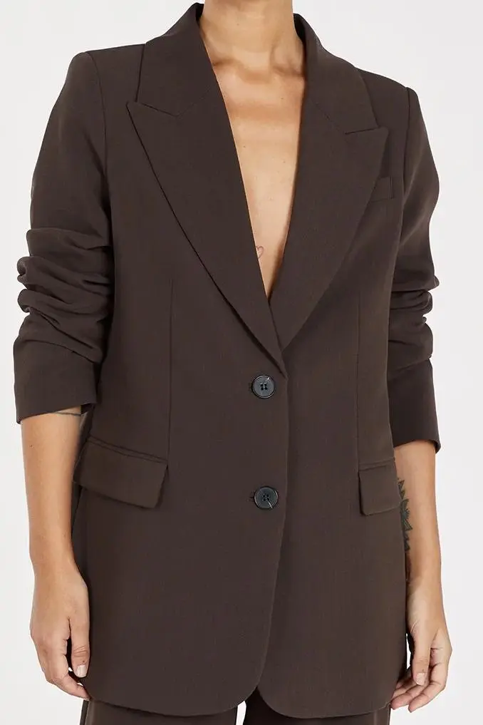 ELLE DARK CHOCOLATE BLAZER