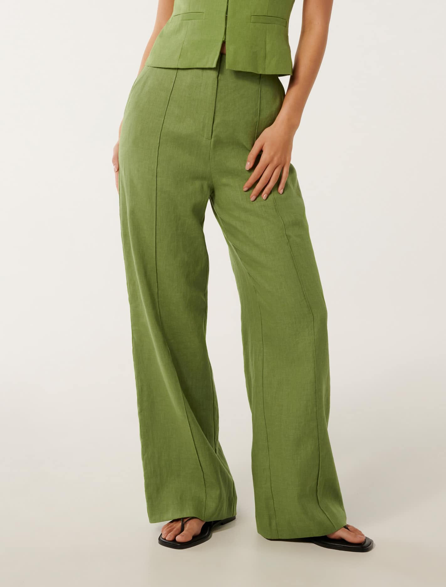 Posey Linen Wide-Leg Pants