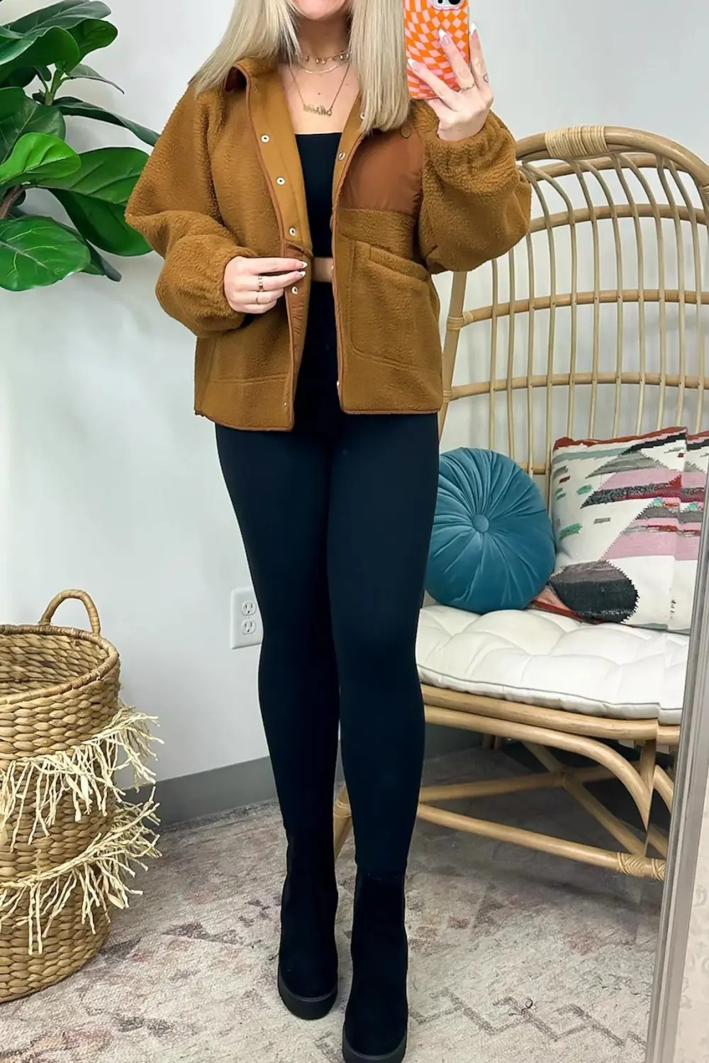 Coziest Option Fleece Snap Button Jacket