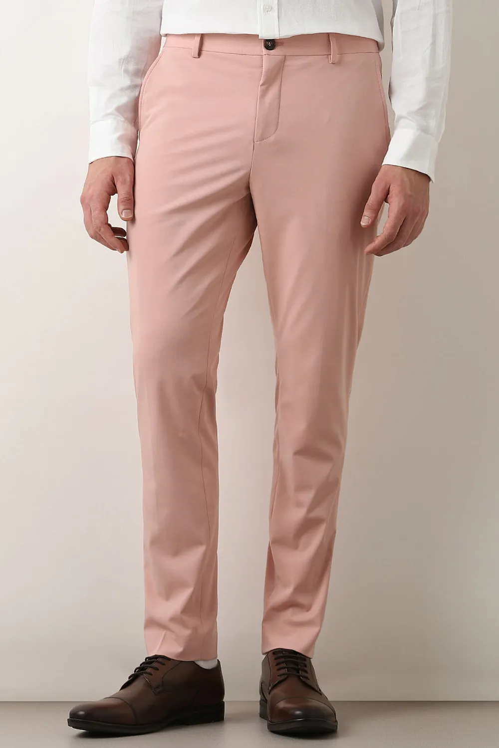 Pink Single Breasted Suit-Set Blazer