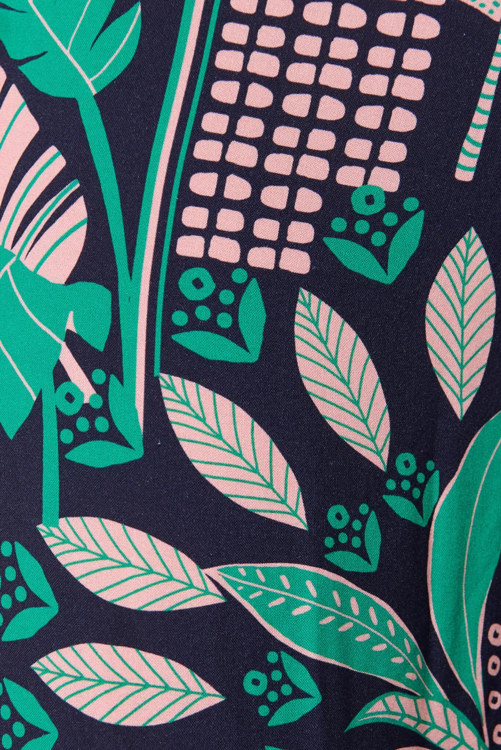 Green Printed Strapless Wide Leg Jumpsuit