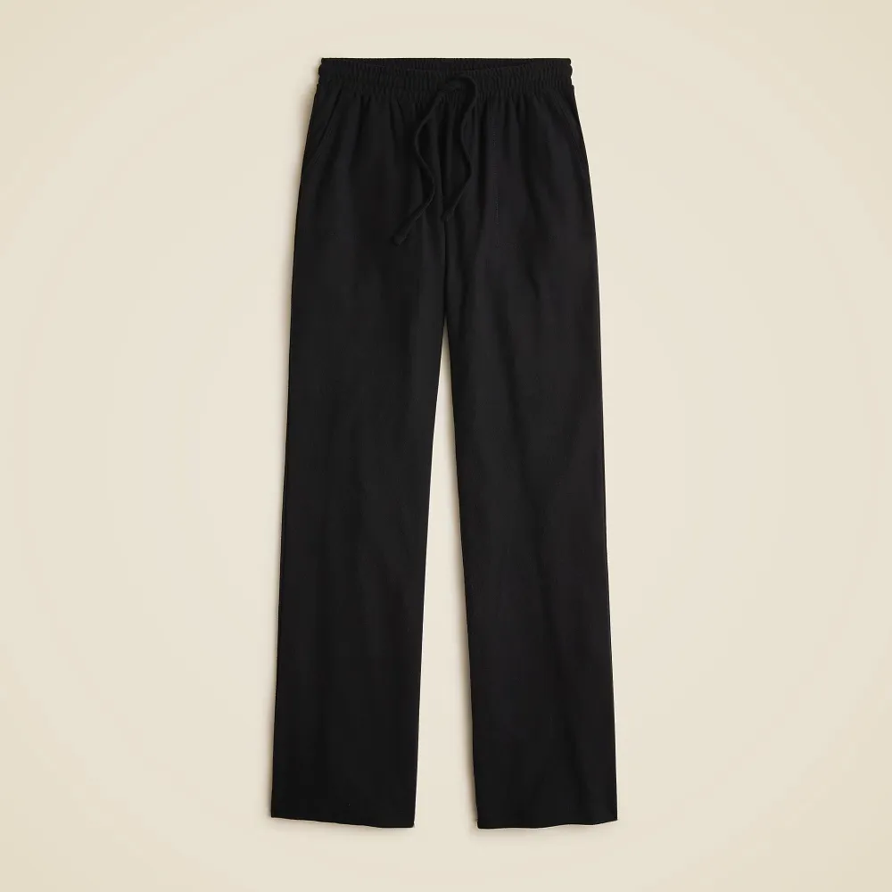 Soft rib wide-leg pant