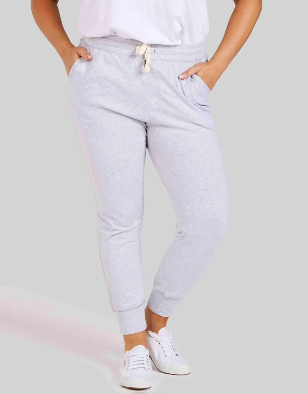 3/4 Brunch Pants - Grey Marle