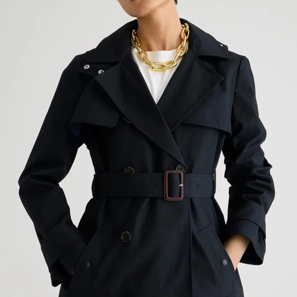 Cotton coat with trench