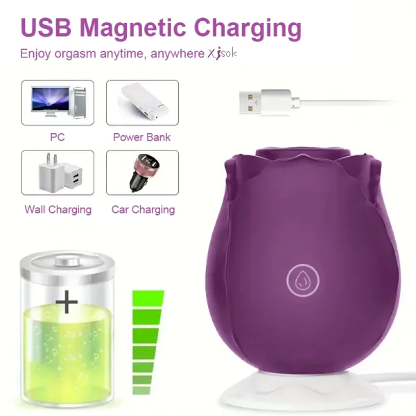Purple Rose Toy Vibrator Classic Sucking Vibrator 10 Frequency