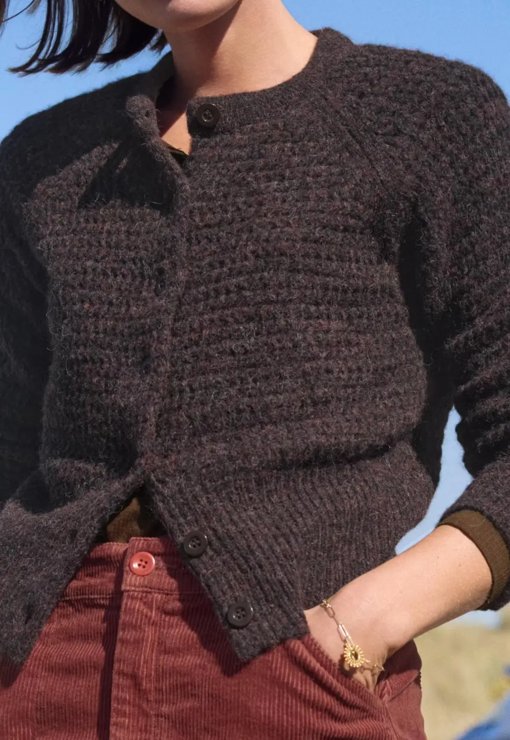 Button-through cardigan