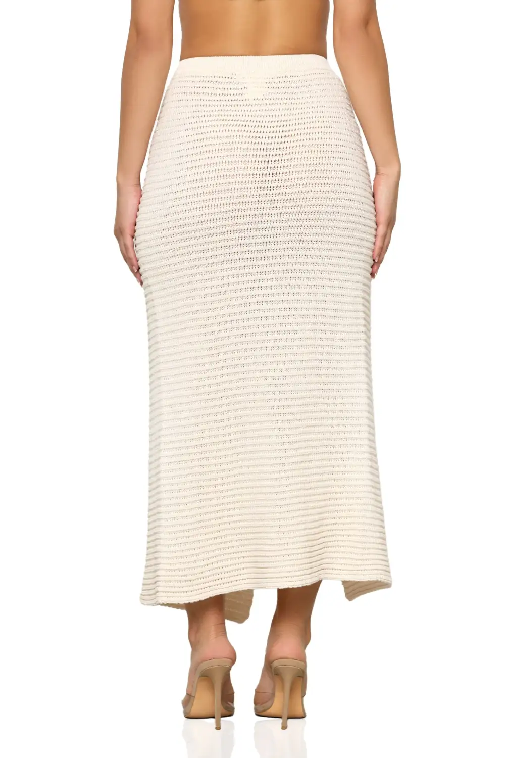 Wanderlust High Slit Skirt (Cream)