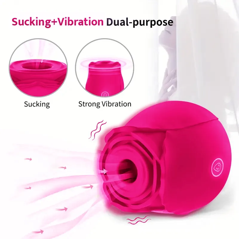 Rose Red Rose Toy Vibrator Classic Sucking Vibrator 10 Frequency