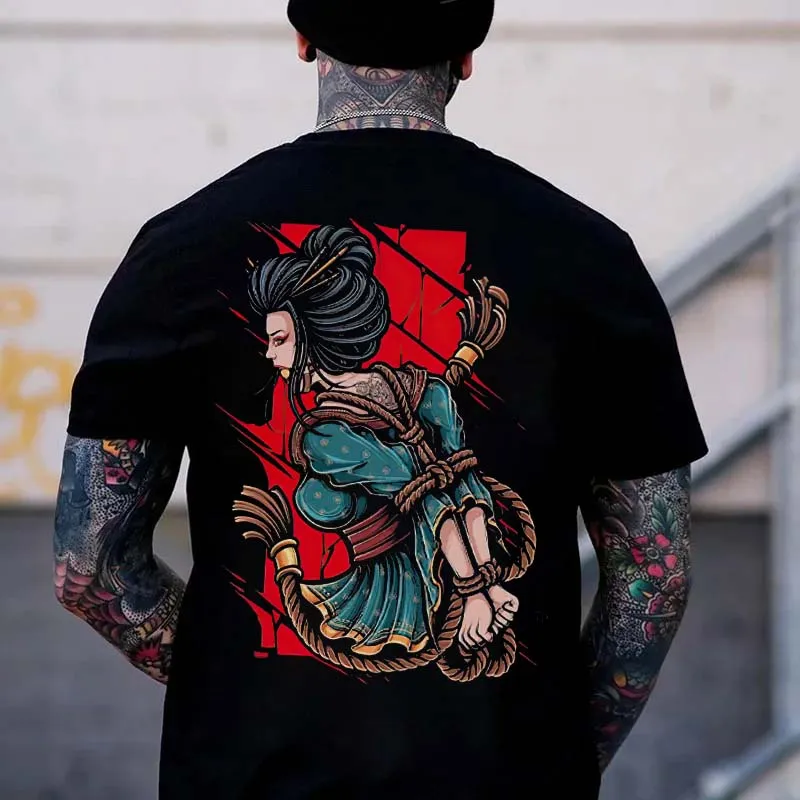 Geisha Bondage Bundled Game Printed Men's T-shirt