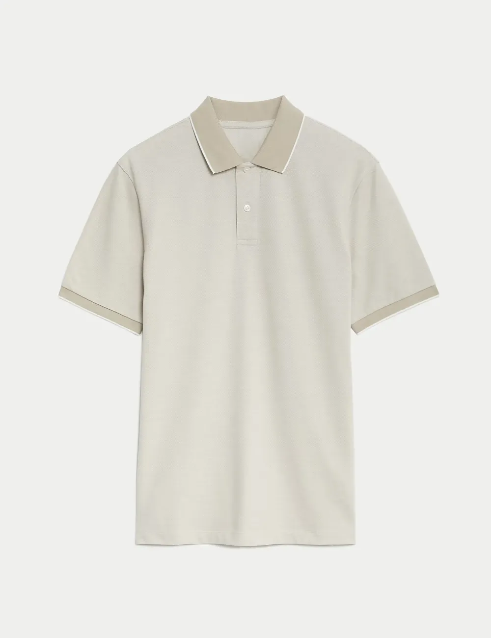 Pure Cotton Tipped Pique Shirt