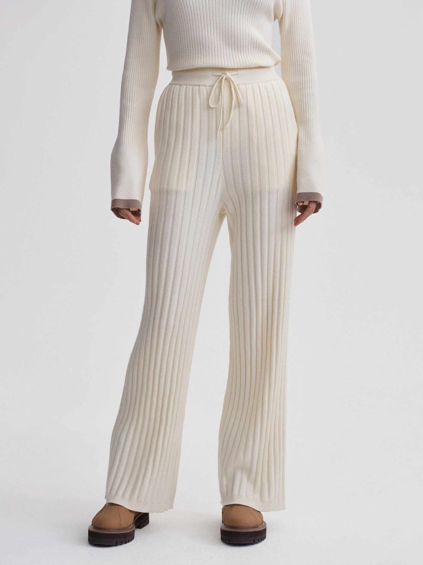 Simeon Wide Rib Knit Trouser