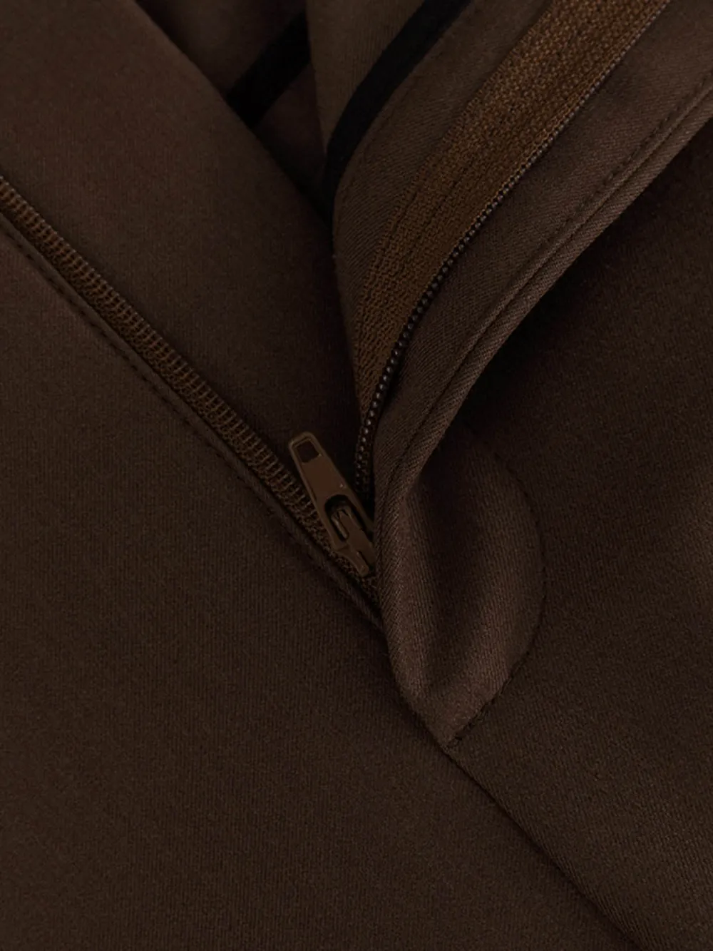 Plain Piping Wide-Leg Pants
