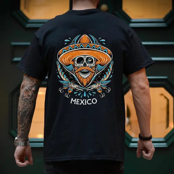 Mexico human skeleton Printed Men's T-shirt