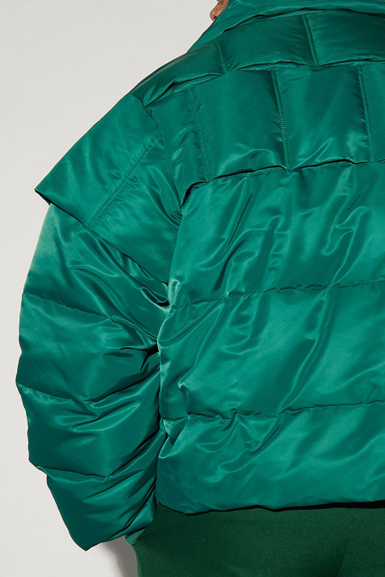 Enjoy Life Nylon Puffer Jacket - Green