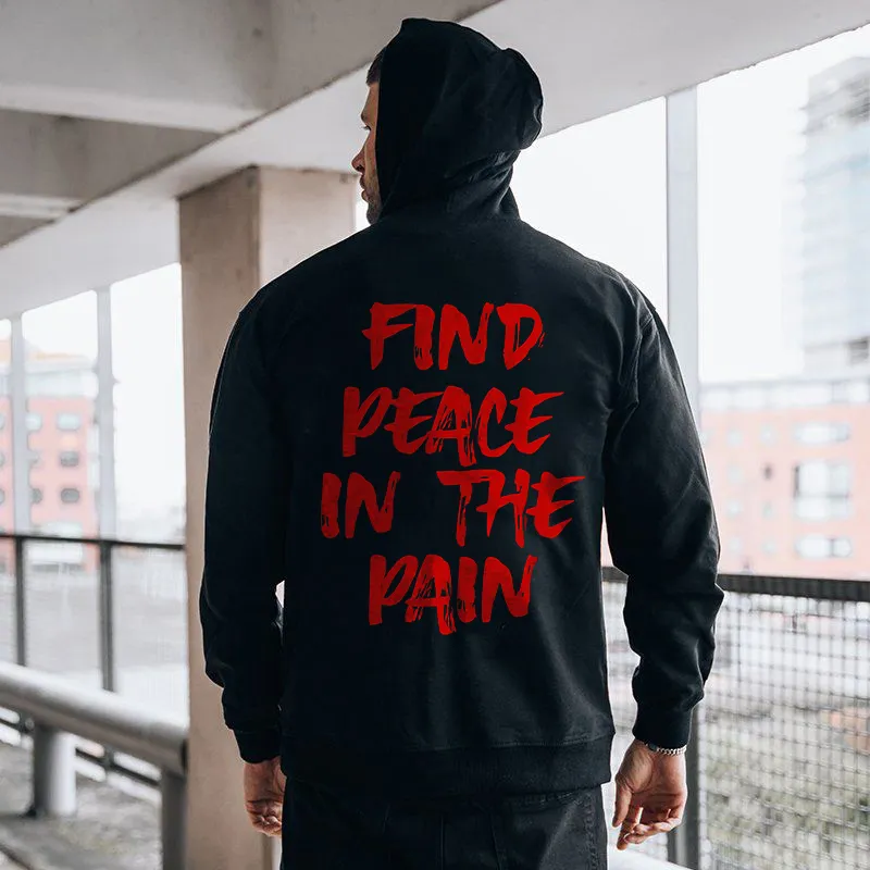 Find Peace In The Pain Printed Men's Hoodie