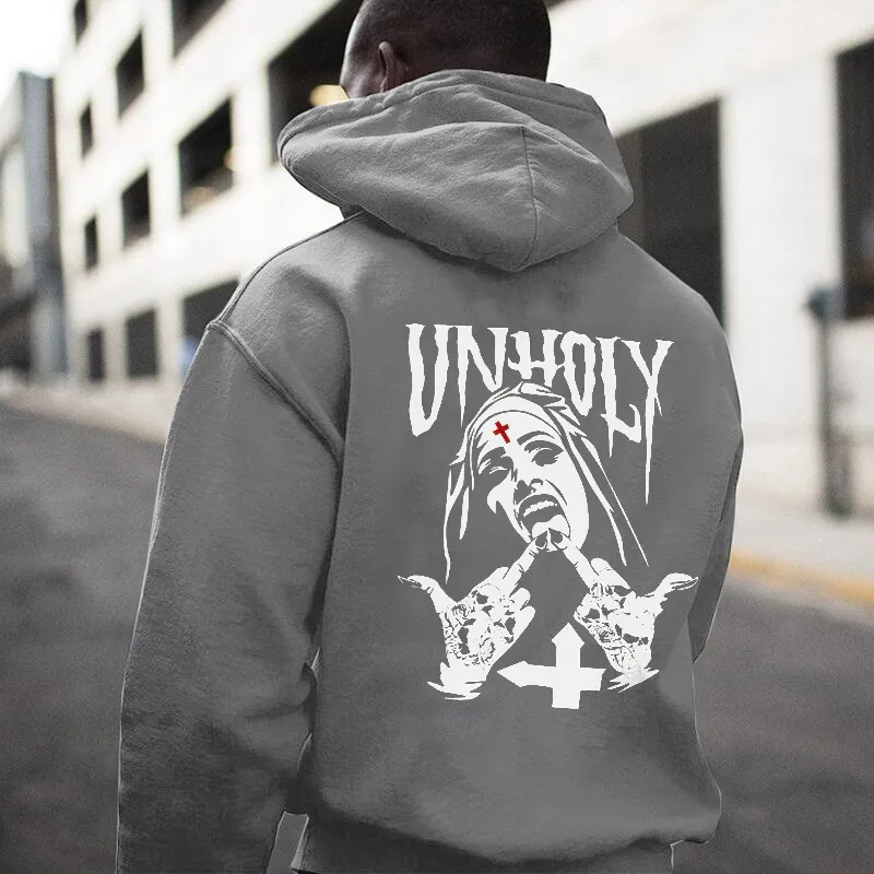 Unholy Nuns Printed Men's Hoodie