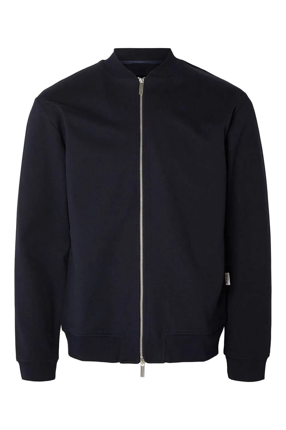 Dark Blue Jersey Bomber Jacket