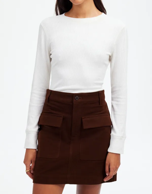 Utility Mini Skirt in Moleskin