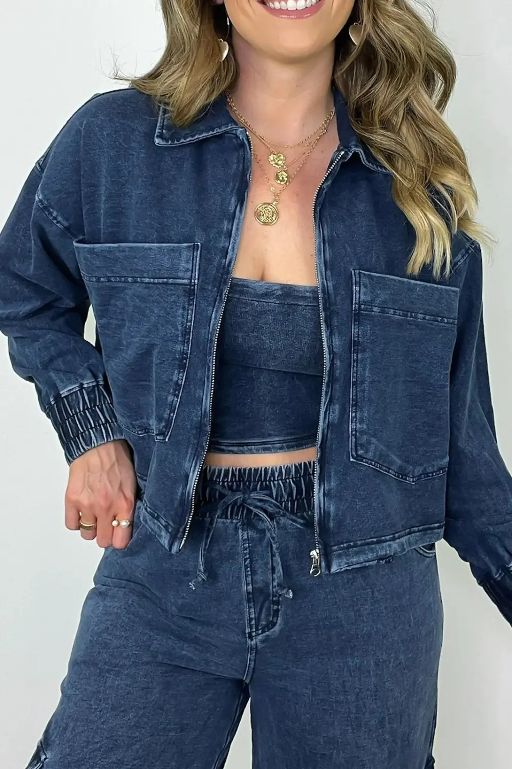 Mineral Wash Boxy Denim Jacket